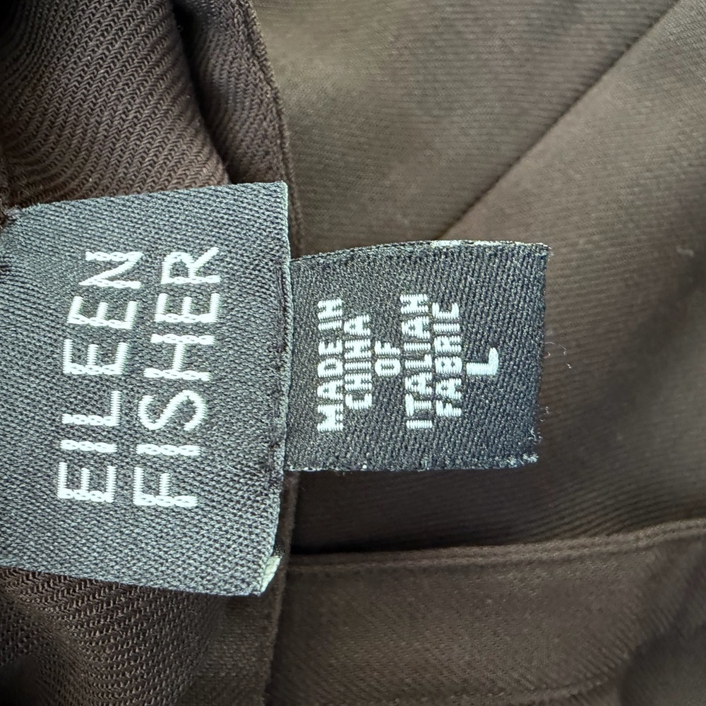 Eileen Fisher Brown  Women's Pants Suit Jacket  Sz L XL - Picture 4 of 4